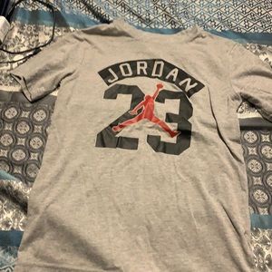 A gray Jordan shirt